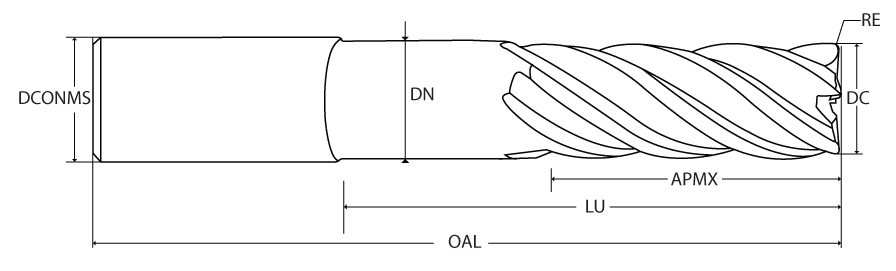 DC 3/4′ x DCONMS 3/4′ x APMX 1-1/4′ x OAL 7′