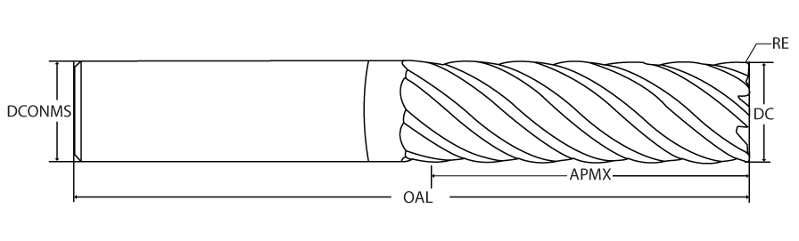 DC 3/4′ x DCONMS 3/4′ x APMX 2-1/4′ x OAL 5′