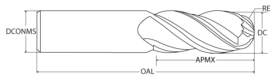 DC 3/4′ x DCONMS 3/4′ x APMX 1-5/8′ x OAL 4′