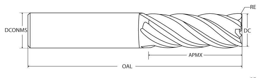 ‎DC 1/2′ x DCONMS 1/2′ x APMX 1-1/4′ x OAL 3′